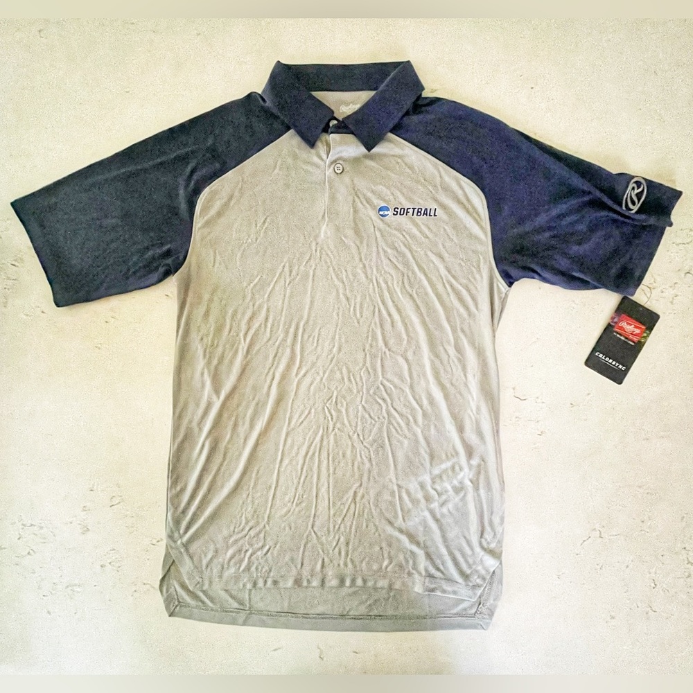 Rawlings Men’s ColorSync NCAA Softball Collared Polo Jersey Shirt Size S NWT